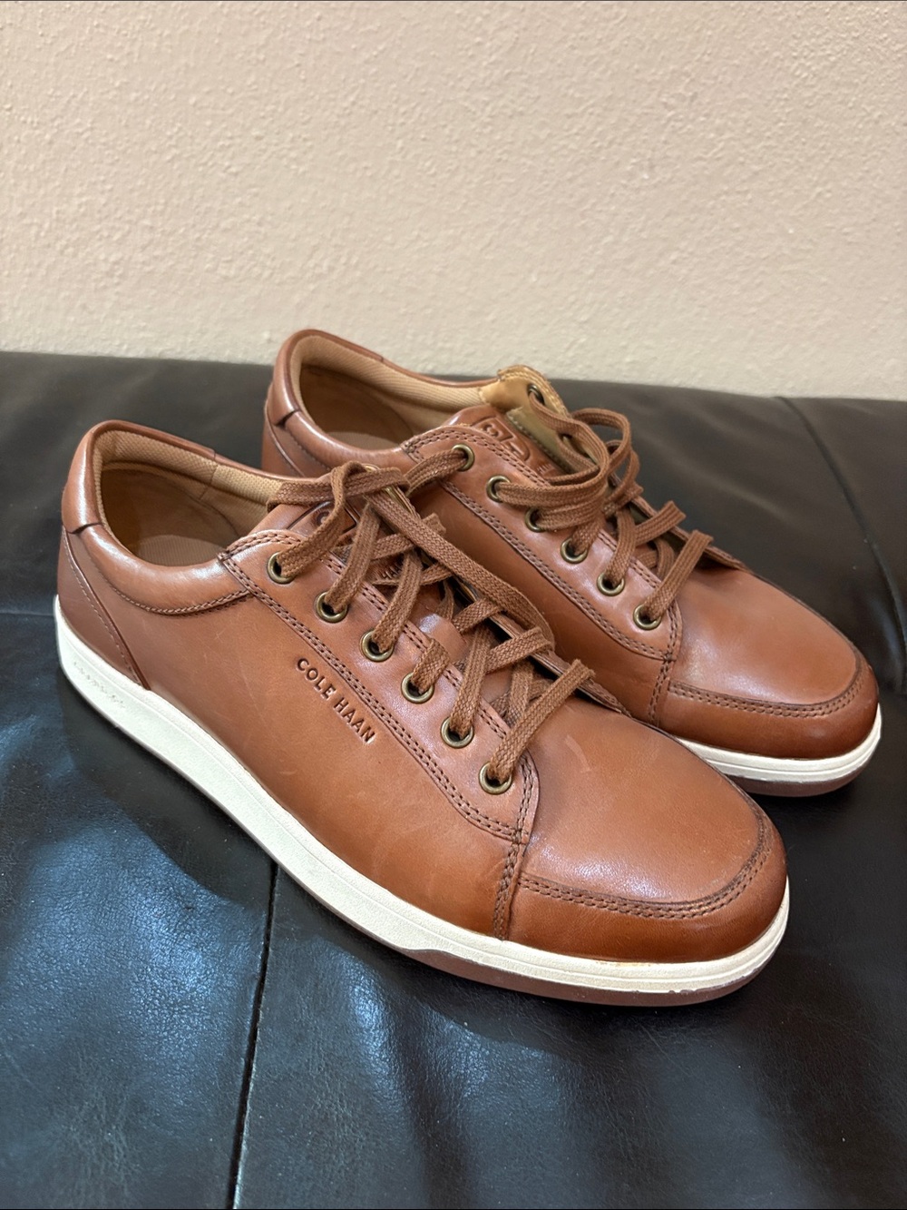 Cole Haan Brown Leather Men’s Low-Top Sneakers Size 9M